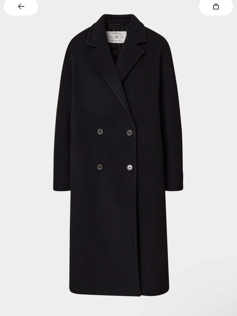 ARITZIA BABATON SLOUCH COAT SOFT WOOL CASHMERE
